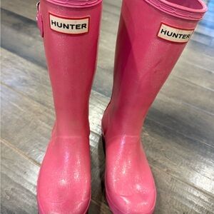 Kids Hunter Vibrant Pink rain boots